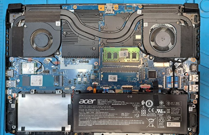 Обслуживание системы охлаждения ноутбука Acer
