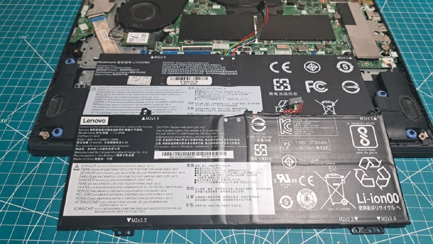 Замена аккумулятора Lenovo L17C4PB0