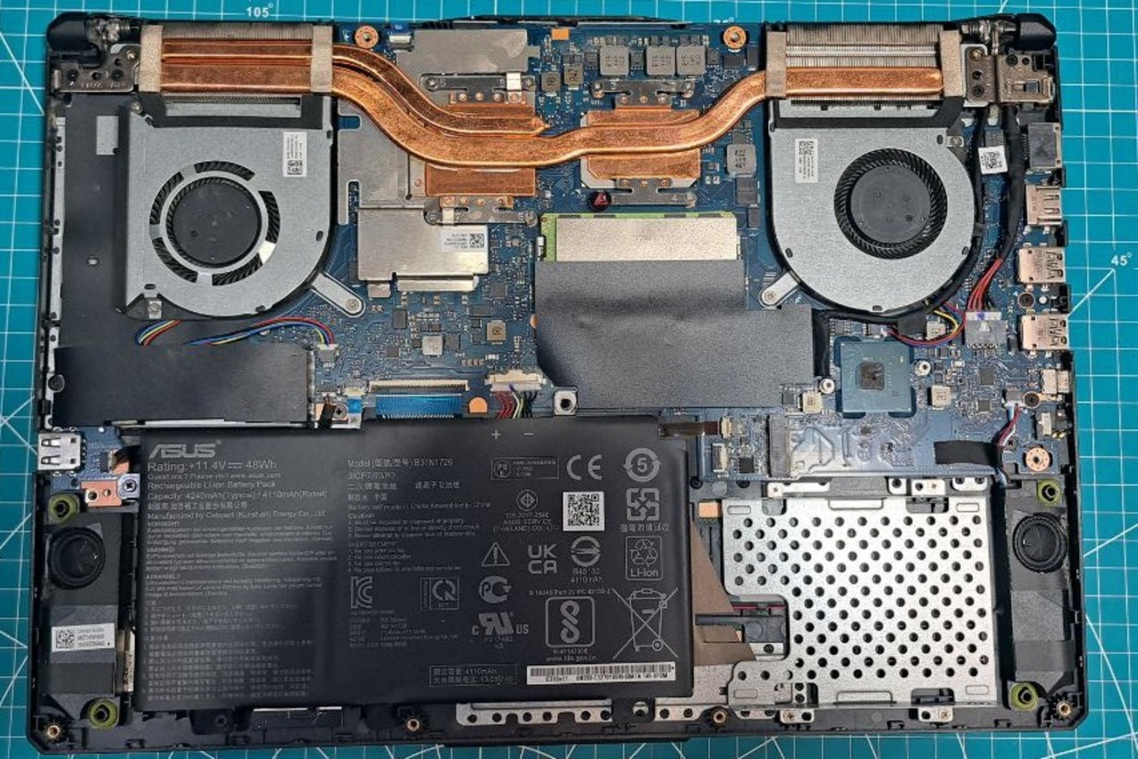 Внутреннее устройство игрового ASUS TUF Gaming